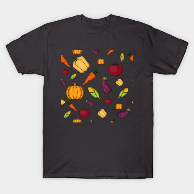 colorful seamless vegetables T-Shirt by maricetak